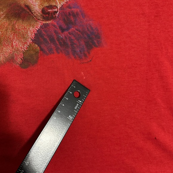 Jerzees Red Wolf Graphic T-Shirt Nature Wildlife Vintage Mens Size XL - Picture 4 of 11